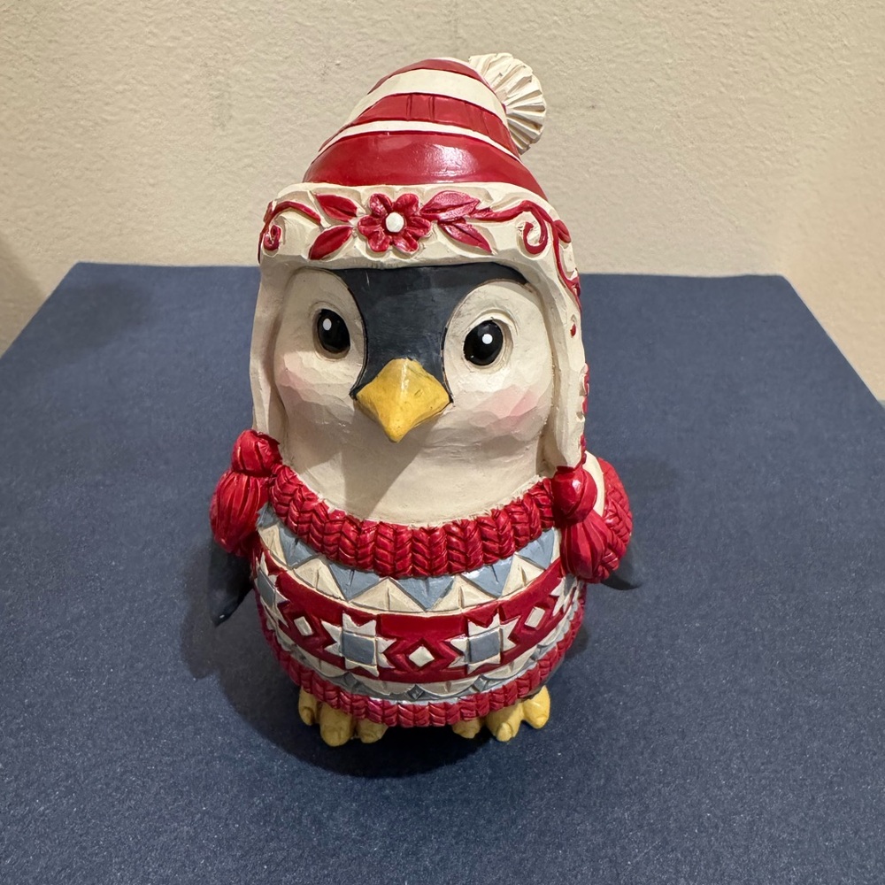 Nordic Noel Penguin in Sweater by Jim Shore Heartwood Creek Collection NIB